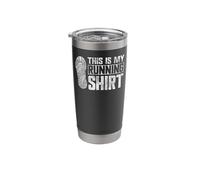 Running Runner Half Marathon Vintage This is My Running Stainless Steel Insulated Tumbler