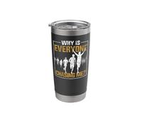 Running Runner Half Marathon Vintage Why is Everyone Chasing Stainless Steel Insulated Tumbler