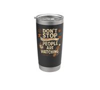 Running Runner Half Marathon Watching Spectator Run Like Stainless Steel Insulated Tumbler