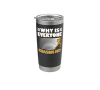 Running Runner Half Marathon Why is Everyone Chasing Me? Stainless Steel Insulated Tumbler