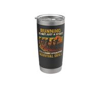Running Runner Half Marathon Zombie Running is Not Just A Stainless Steel Insulated Tumbler