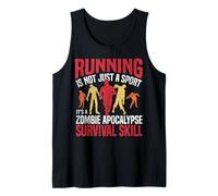 Running Runner Half Marathon Zombie Vintage Retro Running is Tank Top