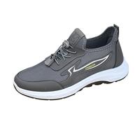 Running Shoes Men Basketball Man Shoes Men Basketball Running Man Casual Outdoor Sports Slip on Elastic Tennis Breathable No Laces Shoe, 3 Grey, 7 UK