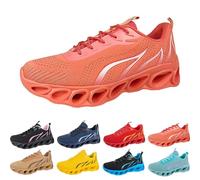 Running Shoes Men Women Sports Shoes Flame Pattern Trainers Walking Shoes Leisure Shoes Non-Slip Soft Comfortable Wear-resistant Tennis Shoes Running Shoes, orange, 10 UK