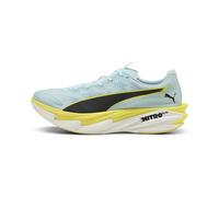 Puma Deviate Nitro Elite 4 Competition running shoe Men-light blue, lime, Size 9