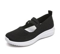 Running Shoes- Women's Spring and Autumn Casual Comfortable Solid Color Flat Half Slippers Chic Black