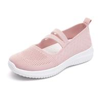 Running Shoes- Women's Spring and Autumn Casual Comfortable Solid Color Flat Half Slippers Chic Red