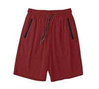 Running Shorts Men Quick Dry Gym Workout Shorts with Zip Pockets Lightweight Jogger Sweatpants Athletic Fitness Sports Running Training Short Ice Silk Loose Comfy Breathable Outdoor Pants