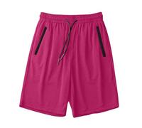 Running Shorts Men Quick Dry Gym Workout Shorts with Zip Pockets Lightweight Jogger Sweatpants Athletic Fitness Sports Running Training Short Ice Silk Loose Comfy Breathable Outdoor Pants