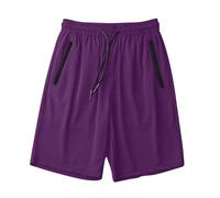 Running Shorts Men Quick Dry Gym Workout Shorts with Zip Pockets Lightweight Jogger Sweatpants Athletic Fitness Sports Running Training Short Ice Silk Loose Comfy Breathable Outdoor Pants