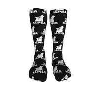 Running Socks Alpha Lone Wolf Sports Socks Wicking,Warmer Walking Socks Men’S Socks For Basketball Walking Camping 50Cm