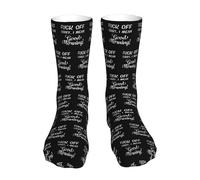 Running Socks I Don'T Mean To Be Rude But Shut Up And Fuck Off Novelty Sport Socks Durable Trainer Sock For Womens Gym Basketball 8.5X40Cm