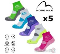 RUNNING SOCKS WOMENS LADIES MORE MILE LONDON HYDROX SPORTS GYM CUSHIONED 5 PAIRS