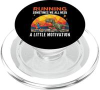 Running Sometimes We All Need a Little Motivation Rex Dino PopSockets PopGrip for MagSafe