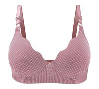 Running Sports Bra Pull On Bras for Women UK Small Bras Women No Thin Bra Stripe Prints Decoration Breathable Gathers Underwear Comfort Bra Swimming Bra for Women Cotton Bras for Women (B, 36)