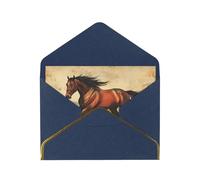 Running Steed Print Greeting Cards with Envelopes for Birthday Anniversary Party and Holiday Greeting
