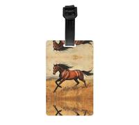 Running Steed Print Luggage Tags for Suitcases, Personalized Travel Accessories with PVC Tags for Luggage