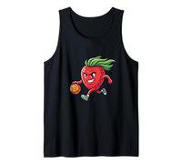 Running Strawberry Soccer Player Cute Fun Tank Top