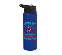 Running Survive The Zombie Marathon Runner Stainless Steel Insulated Water Bottle