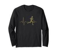 Running Tee for Men - Runners Heartbeat Long Sleeve T-Shirt