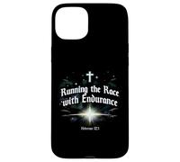 Running the Race with Endurance Hebrews 12:1 Christian Case for iPhone 15 Plus