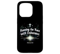 Running the Race with Endurance Hebrews 12:1 Christian Case for iPhone 15 Pro