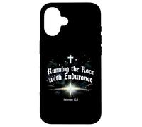 Running the Race with Endurance Hebrews 12:1 Christian Case for iPhone 16