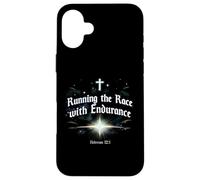Running the Race with Endurance Hebrews 12:1 Christian Case for iPhone 16 Plus