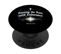 Running the Race with Endurance Hebrews 12:1 Christian PopSockets Adhesive PopGrip