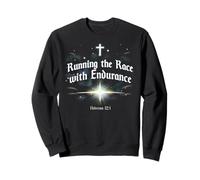 Running the Race with Endurance Hebrews 12:1 Christian Sweatshirt