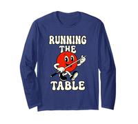 Running The Table Retro Billiards Pool Ball Player Long Sleeve T-Shirt