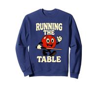 Running The Table Retro Billiards Pool Ball Player Sweatshirt