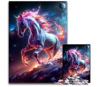 Running through Galaxy Puzzles 1000 Pieces for Adults Wooden Jigsaw Puzzles Home Decor Brain Teaser Game for TeenagersFamily Interaction 1000 PCS(75x50cm)