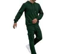 Running Tracksuit Jacket Mens Set Full with Pockets Bottoms Men Fleece 2-Piece Football Training Men's Sweatshirt Suit Acid Wash Gym Wear for Outdoor Hoodie Sets Solid Color Fashion