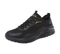 Running Trainers Men Air Cushion Comfortable Walking Shoes Non-Slip Lace-Up Safety Trainers Arch Support Mesh Lining Hiking Shoes Anti-Smashing Puncture Proof Trainer Gym Fitness Jogging Walking