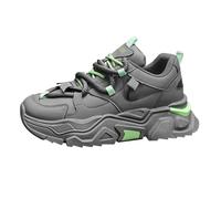 Running Trainers Men Lace Up Non Slip Chunky Platform Casual Walking Shoes | Lightweight Breathable Platform Trainers Fasion Casual Outdoor Hiking Shoes For Daily Sport Gym Workout Fitness Training