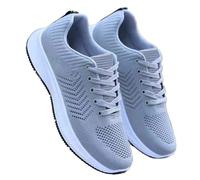 Running Trainers Men Mesh Lining Comfortable Hiking Shoes Soft Cushioned Footbed Safety Trainers Non-Slip Athletic Walking Shoes Mountain Trekking Backpacking Versatile Trainer Jogging Grey