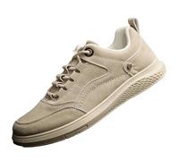 Running Trainers Men Soft Air Cushion Walking Shoes Non-Slip Low-Top Gym Trainers Mesh Lining Easy Close Hiking Shoes Lightweight Casual Athletic Trainer Backpacking Travelling, Camping Beige