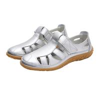 Running Trainers Womens Arch Support Casual Extra Wide Fit Trainers Ladies Walking Orthopaedic Shoes Adjustable Hook and Loop Athletic Sneakers Items Silver