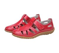 Running Trainers Womens Arch Support Casual Extra Wide Fit Trainers Ladies Walking Orthopaedic Shoes Adjustable Hook and Loop Athletic Sneakers Deals of The Day Sale Red