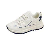 Running Trainers Womens Non-Slip Walking Shoes Soft-Soled Air Cushion Platform Trainers Commutera Office Work Casual Sneakers Ladies Wide Fit Platform Trainers for Athletic Jogging Blue