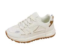 Running Trainers Womens Non-Slip Walking Shoes Soft-Soled Air Cushion Platform Trainers Commutera Office Work Casual Sneakers Ladies Wide Fit Platform Trainers for Athletic Jogging Khaki