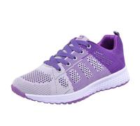 Running Trainers Womens, Shoes Walking Dance Arch Support Work Orthopedic Tennis Soft Gym Memory Foam Outdoor Comfy Sneakers Comfortable Wide Fit Sport Summer Ladies Womans Trainers Purple