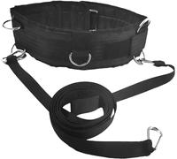 Running Training Resistance Belt, Gym Waist Belt for Pulling Sled, Gym Pulley Strap with Rings, for Football, Martial Arts