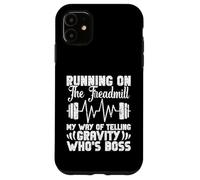 Running Treadmill Funny Training Runner Who's Boss Men Women Case for iPhone 11