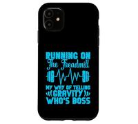 Running Treadmill Funny Training Runner Who's Boss Men Women Case for iPhone 11