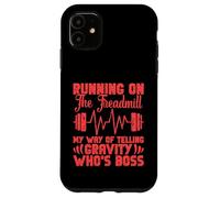 Running Treadmill Funny Training Runner Who's Boss Men Women Case for iPhone 11