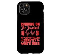 Running Treadmill Funny Training Runner Who's Boss Men Women Case for iPhone 11 Pro