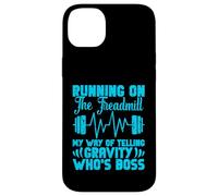 Running Treadmill Funny Training Runner Who's Boss Men Women Case for iPhone 14 Plus