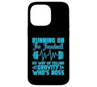 Running Treadmill Funny Training Runner Who's Boss Men Women Case for iPhone 14 Pro Max